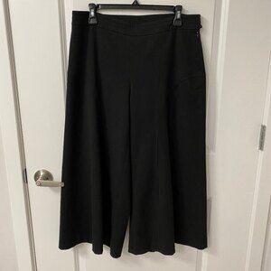 Thalian Wide Leg Culottes Pants. Black. Size 10. Dark Academia. Workwear. Chic.